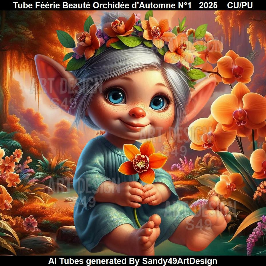 Tube Féérie Beauté Orchidée d'Automne N°1 2025