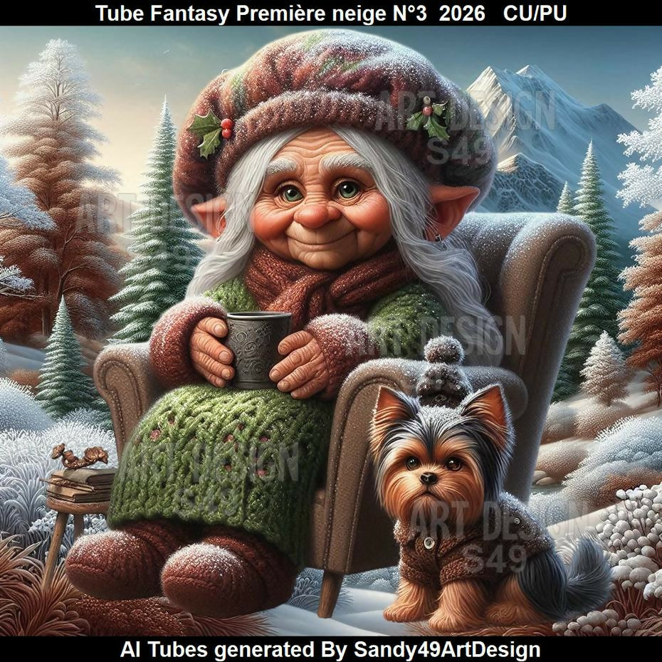 Tube Fantasy Première neige N°3 2026
