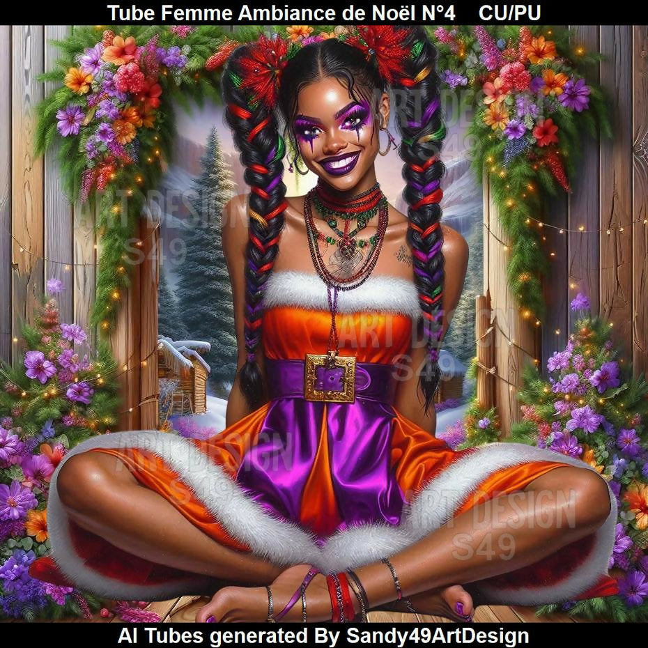 Tube Femme Ambiance de Noël N°4