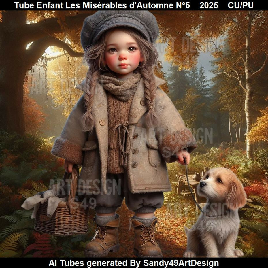 Tube Enfant Les Misérables d'Automne N°5 2025