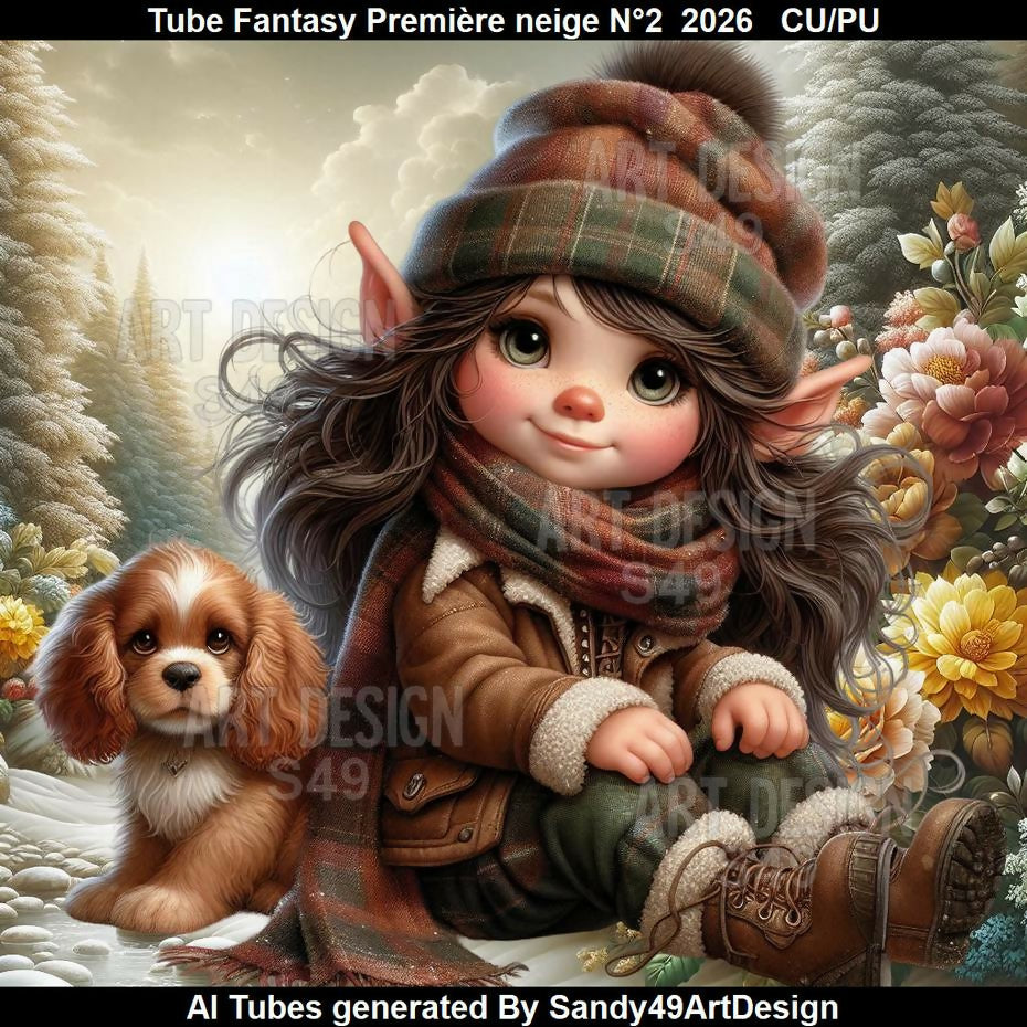 Tube Fantasy Première neige N°2 2026