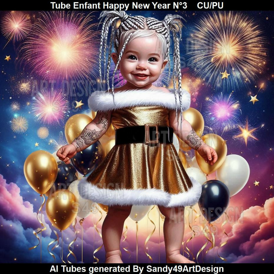 Tube Enfant Happy New Year N°3