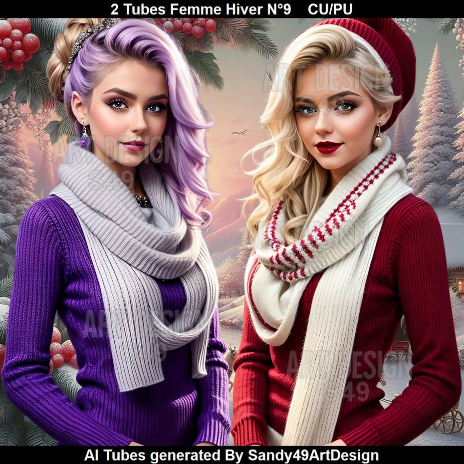 2 Tubes Femme Hiver N°9