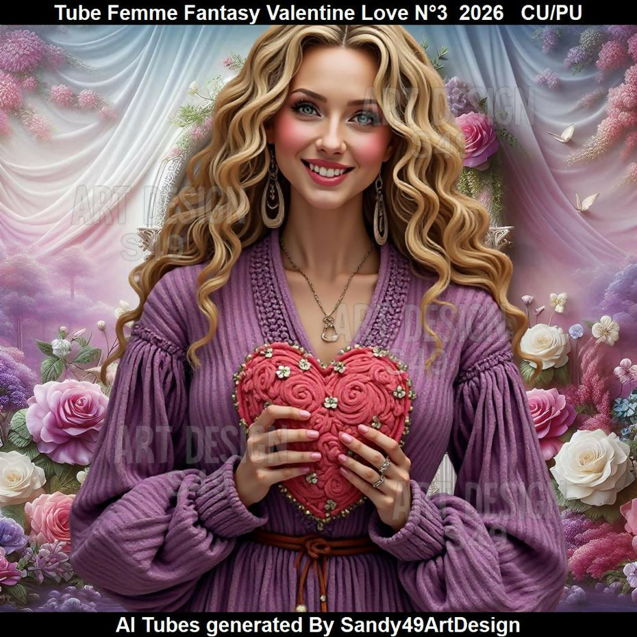 Tube Femme Fantasy Valentine Love N°3 2026