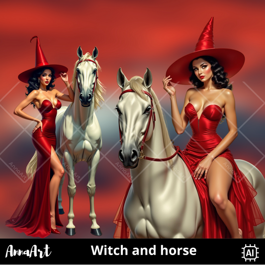 Witch and horse