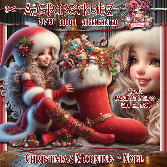 AJsPaperKutz - Christmas Morning - Noel! *BONUS Background Included!
