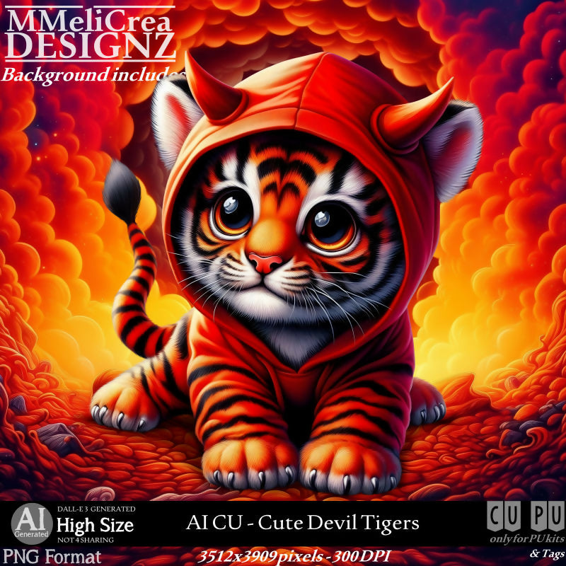 MMD - AI - CU - Cute Devil Tigers