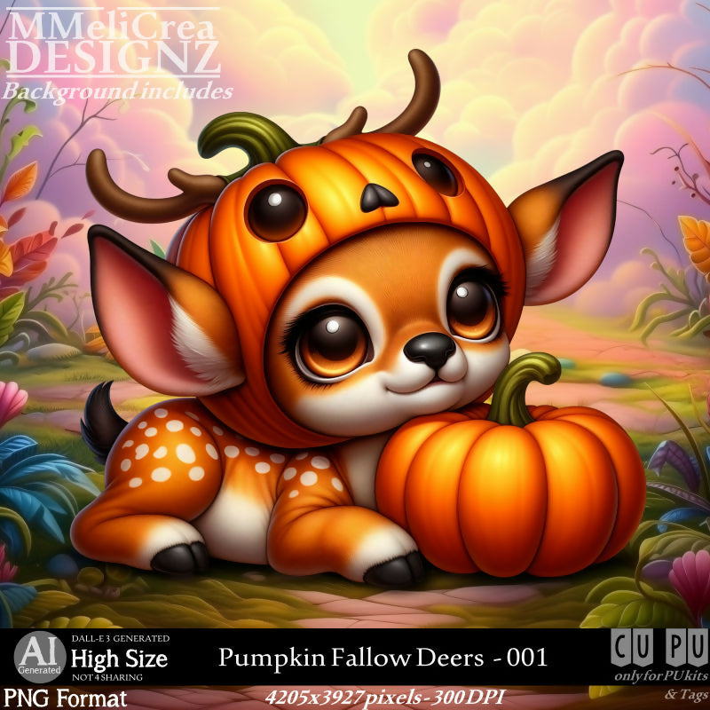 MMD - AI - Pumpkin Fallow Deers - CU001
