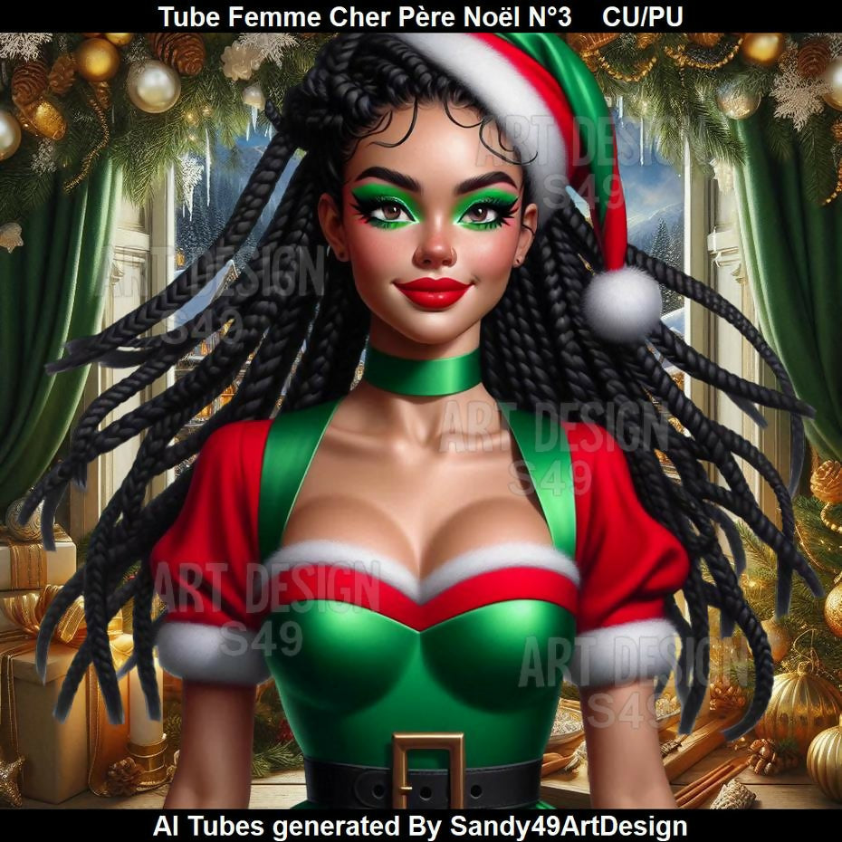 Tube Femme Cher Père Noël N°3