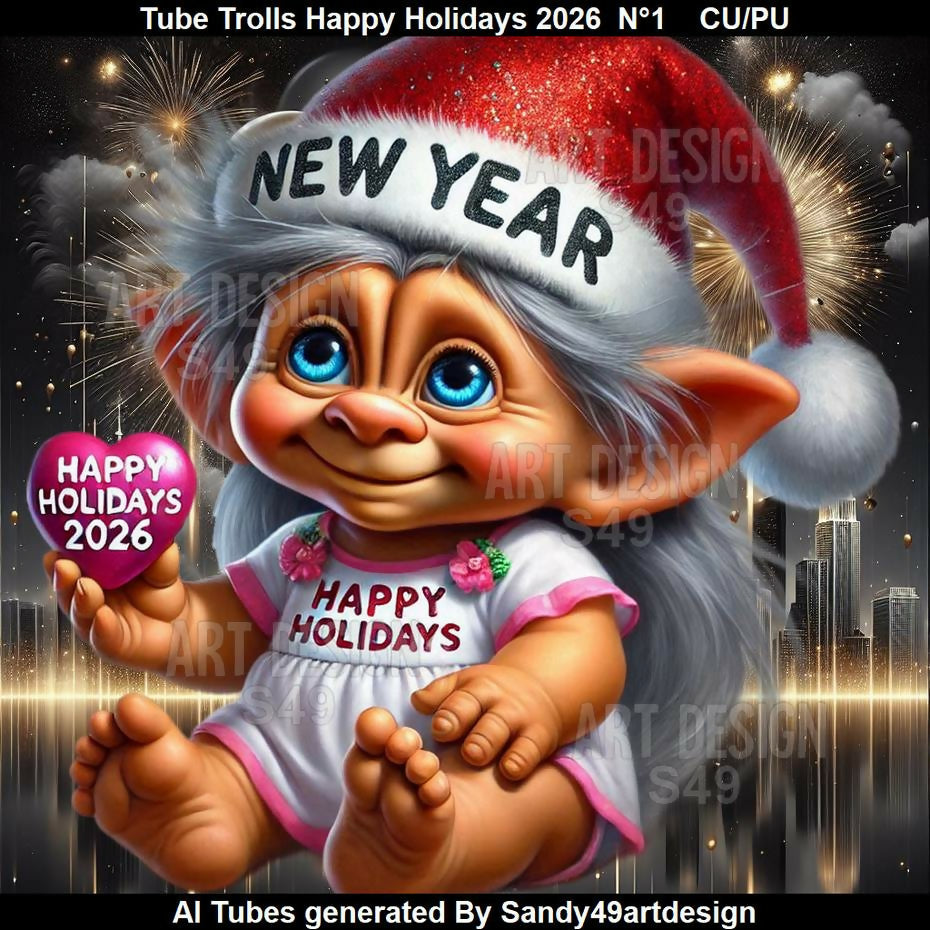 Tube Trolls Happy Holidays 2026 N°1