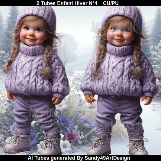 2 Tubes Enfant Hiver N°4