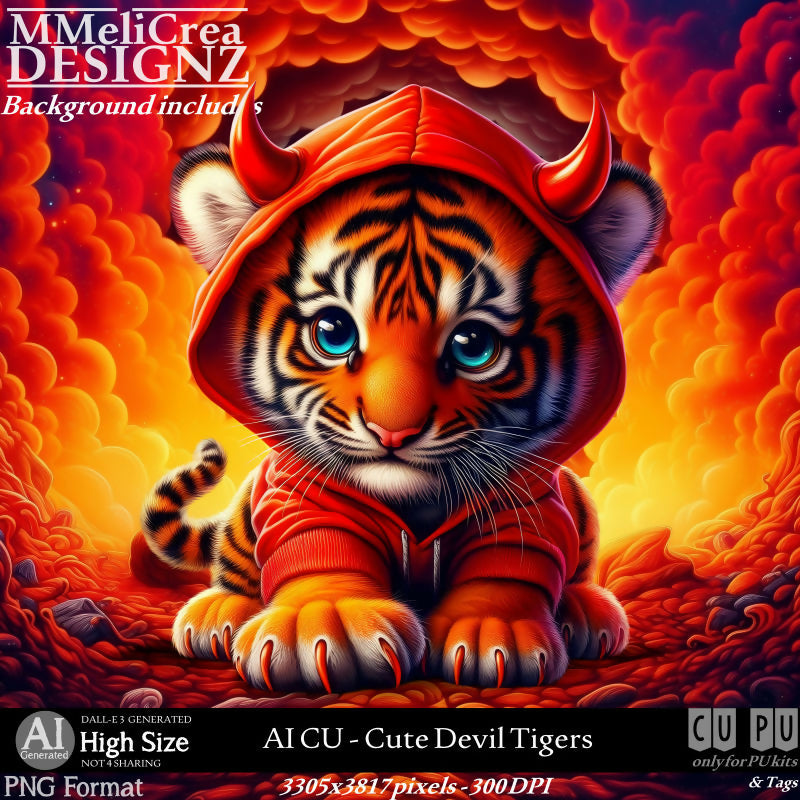 MMD - AI - CU - Cute Devil Tigers