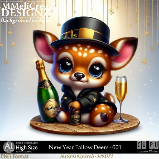 MMD - AI - New Year Fallow Deers - CU001