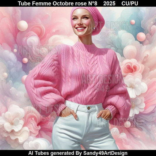 Tube Femme Octobre rose N°8 2025