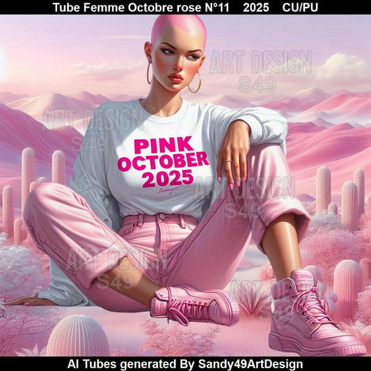 Tube Femme Octobre rose N°11 2025