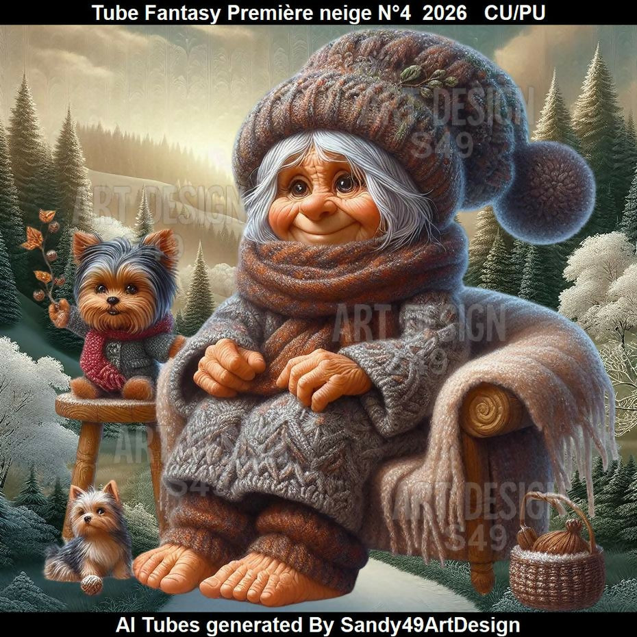 Tube Fantasy Première neige N°4 2026