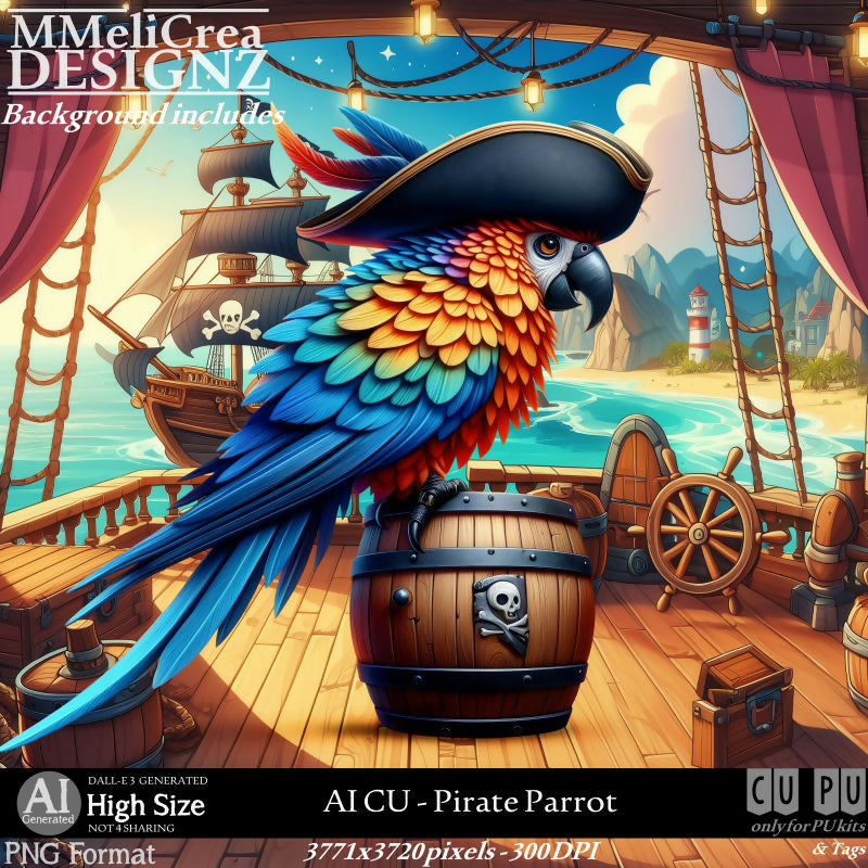 MMD_AI_CUPirateParrotl_PV