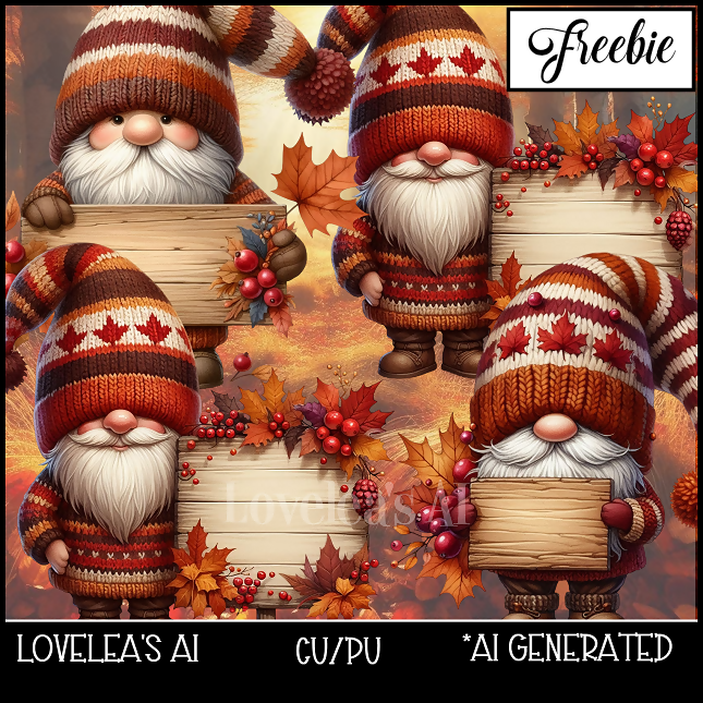 FREEBIE!!! AUTUMN/THANKSGIVING GNOMES