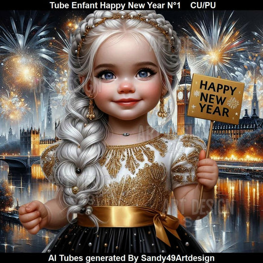 Tube Enfant Happy New Year N°1