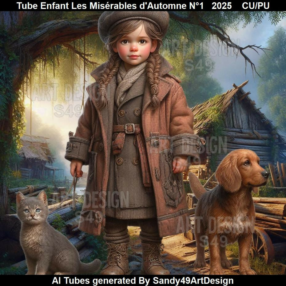 Tube Enfant Les Misérables d'Automne N°1 2025