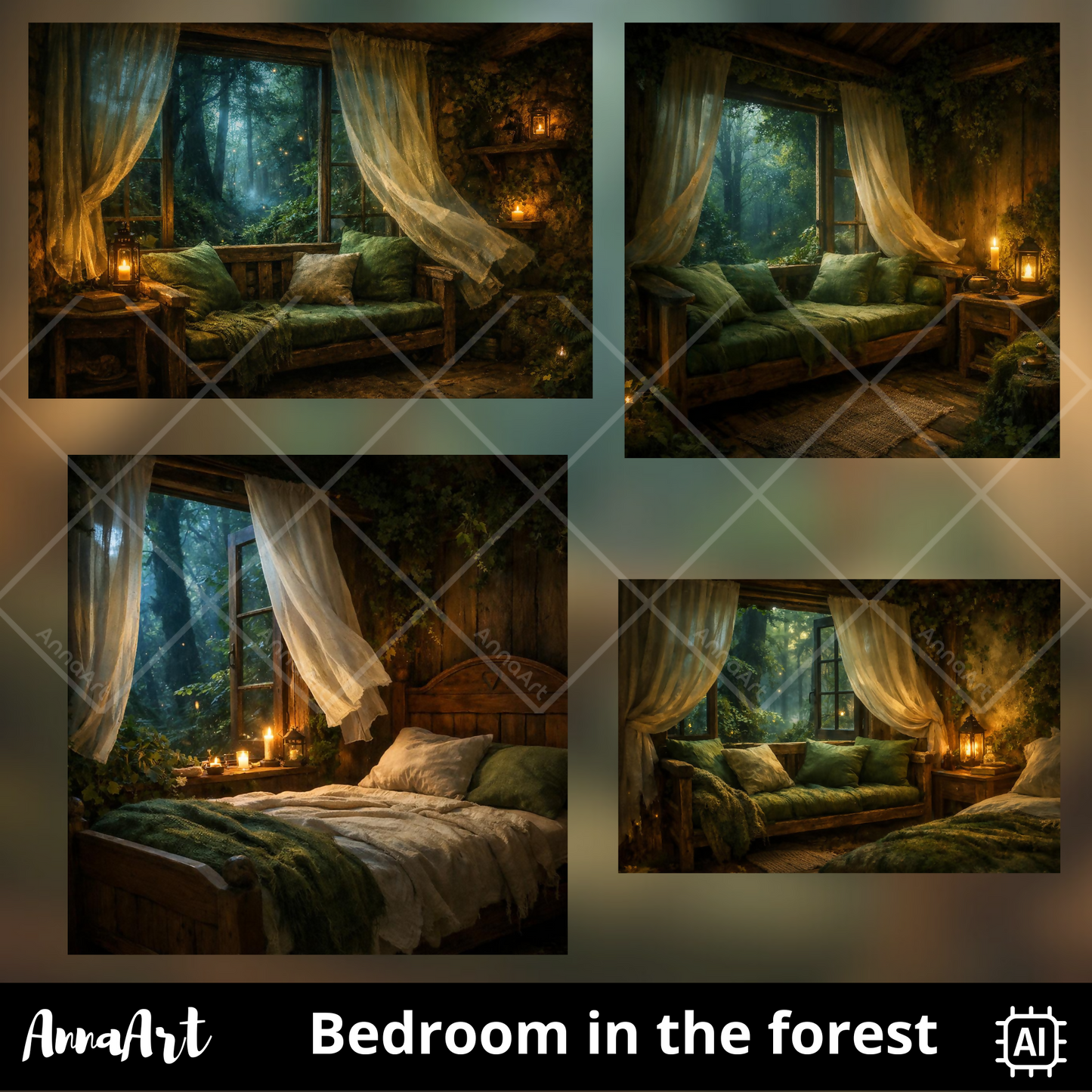 Bedroom in the forest