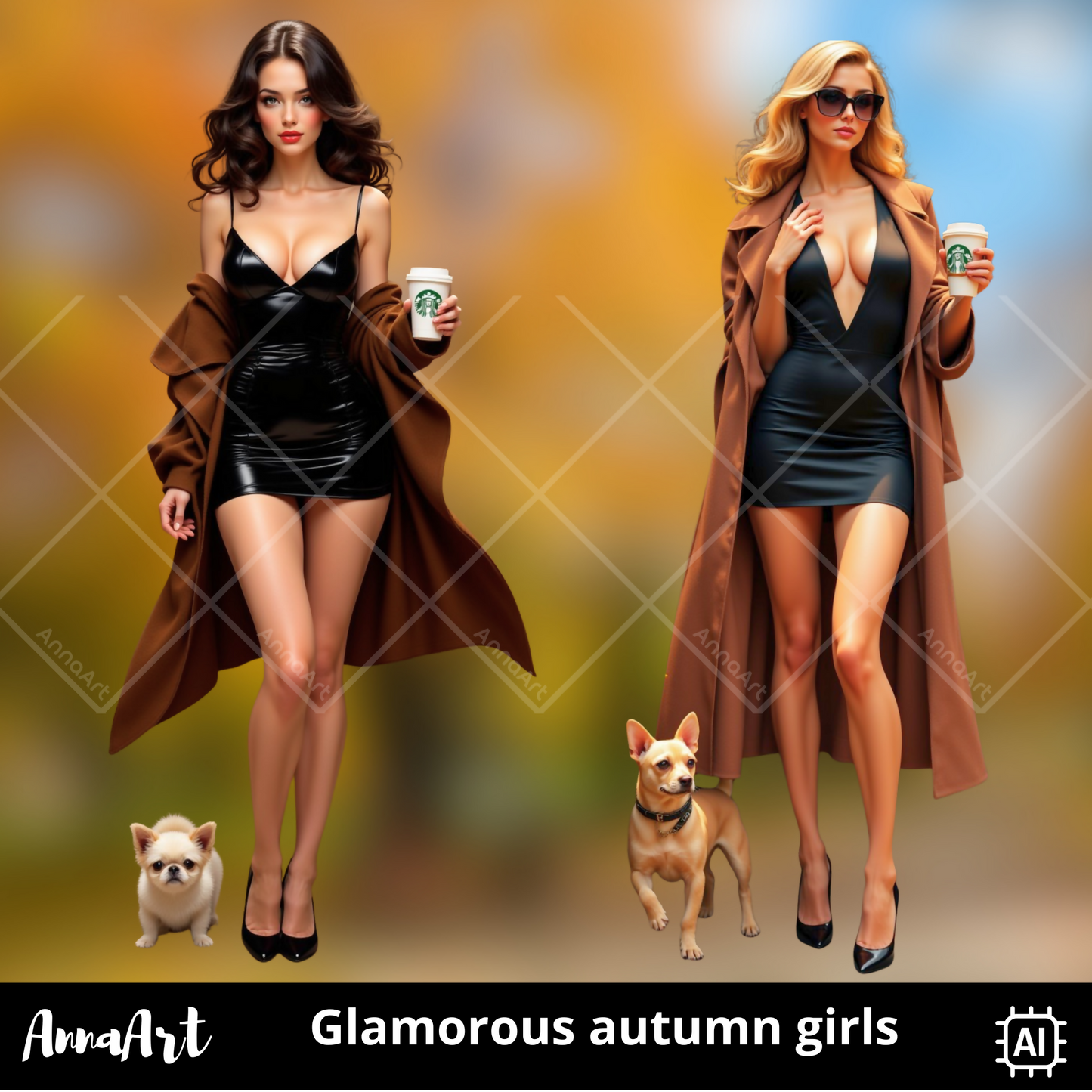 Glamorous autumn girls