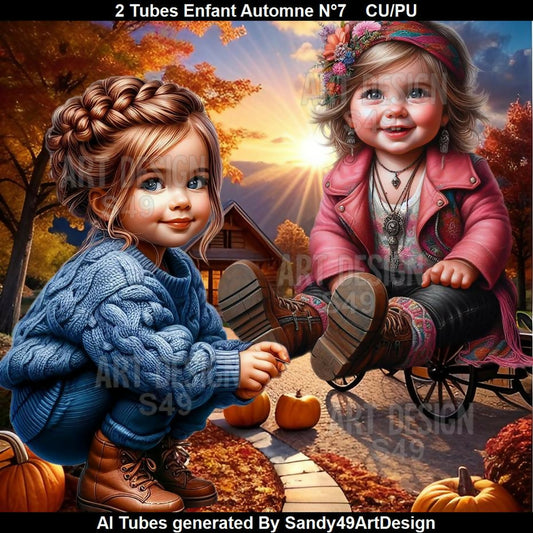 2 Tubes Enfant Automne N°7