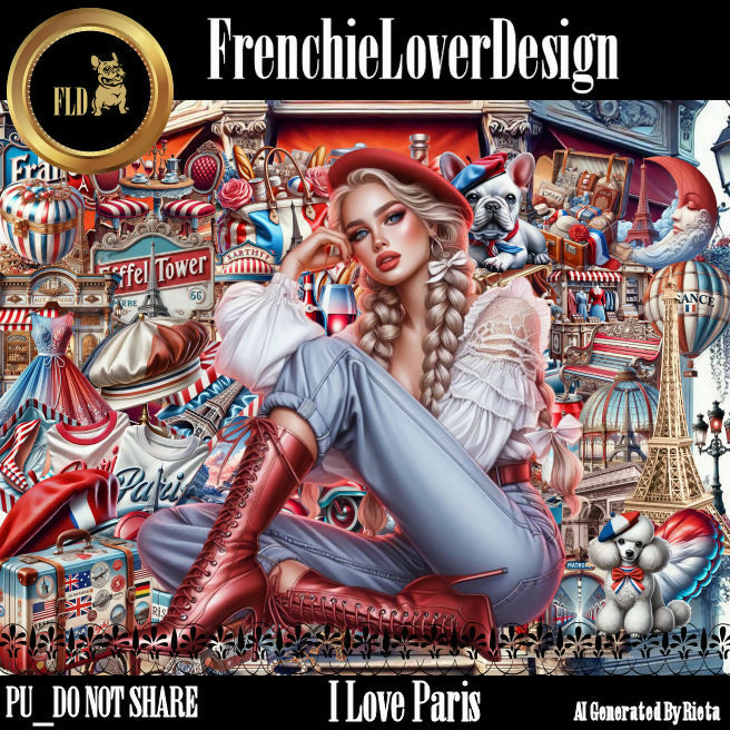 FrenchieLoverDesign_ I Love Paris