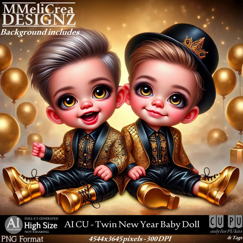 MMD - AI - CU Twin New Year Baby Doll