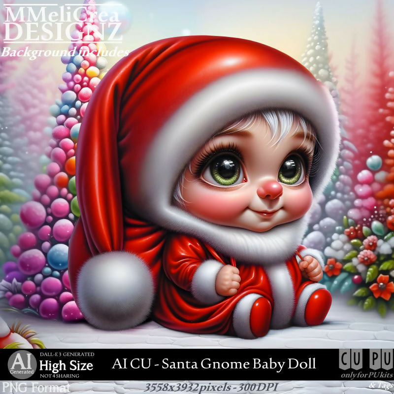MMD - AI - CU Santa Gnome Baby Doll