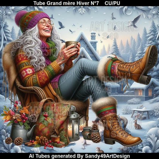 Tube Grand-mère Hiver N°7