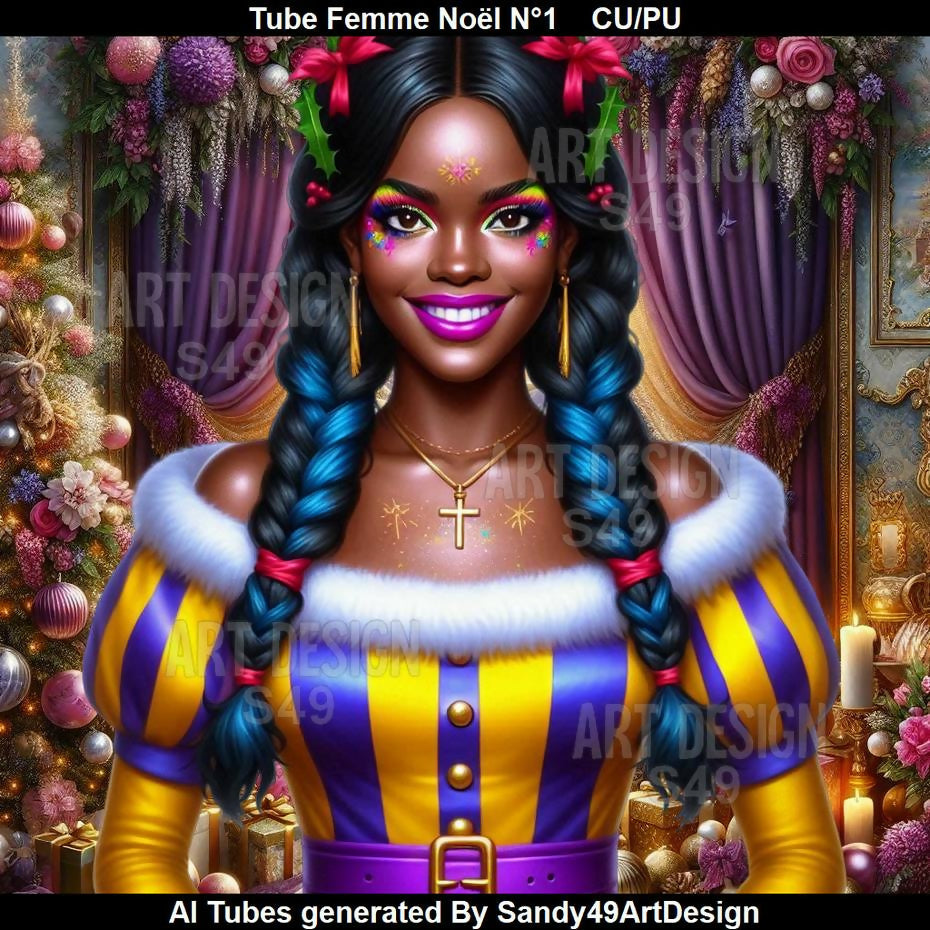 Tube Femme Noël N°1