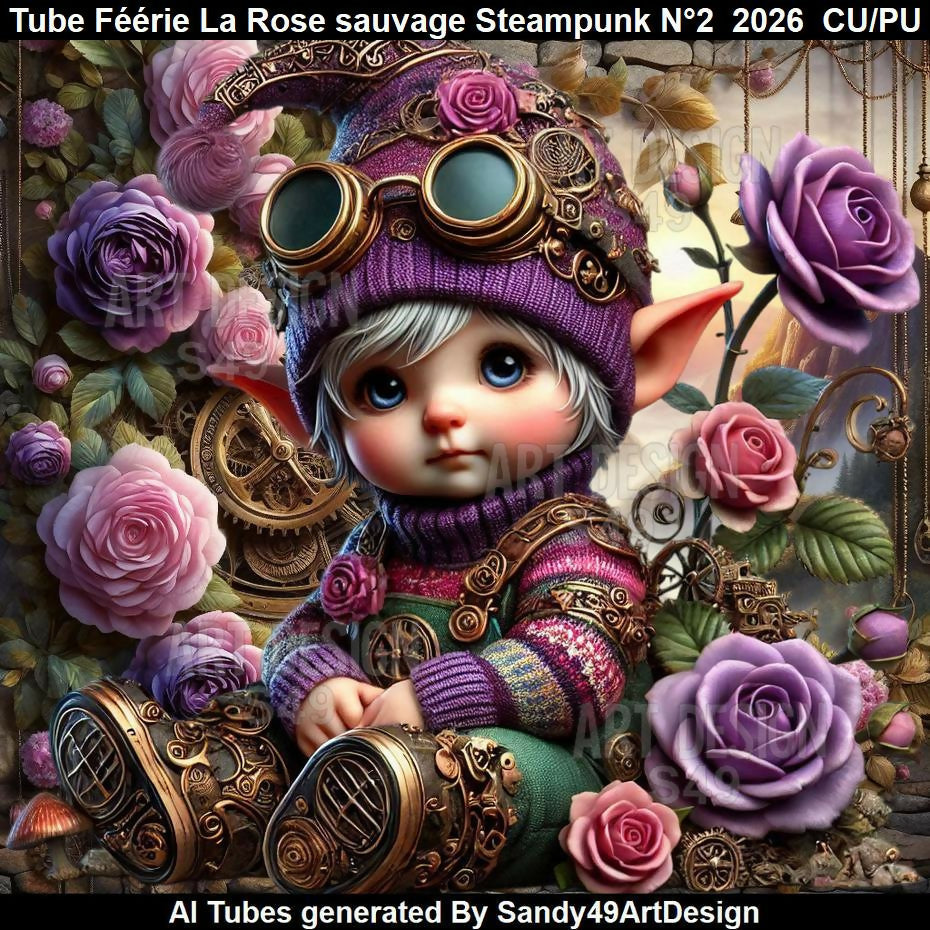 Tube Féérie La Rose sauvage Steampunk N°2 2026