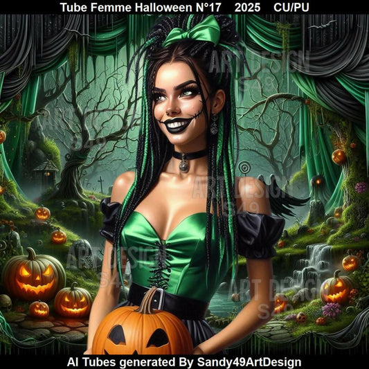 Tube Femme Halloween N°17 2025