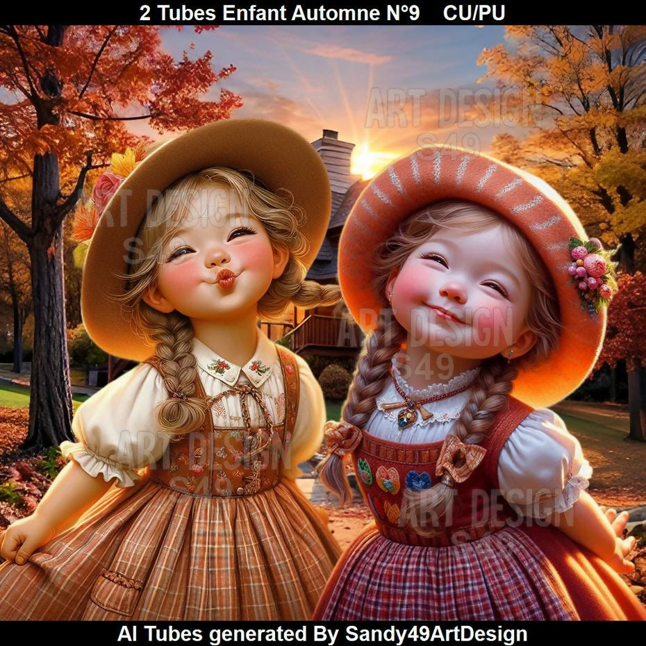 2 Tubes Enfant Automne N°9