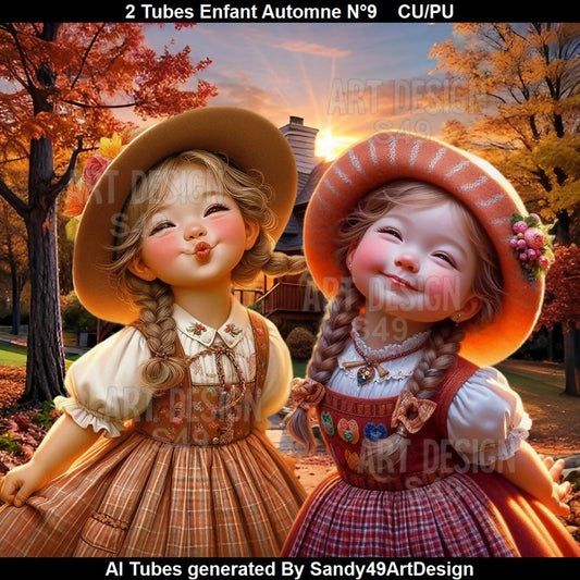 2 Tubes Enfant Automne N°9