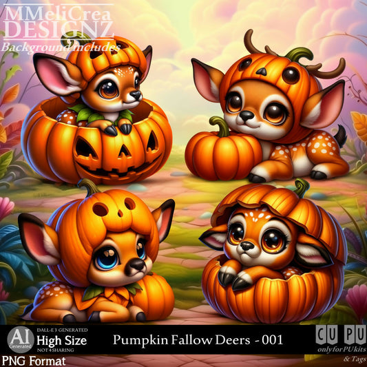 MMD - AI - Pumpkin Fallow Deers - CU001