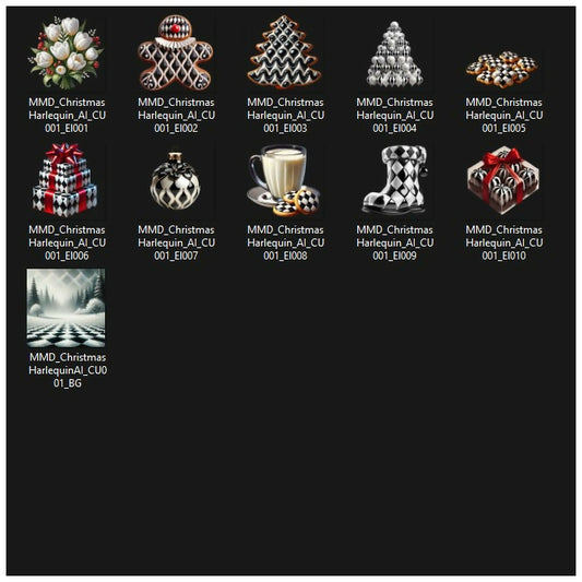 MMD - AI - Christmas Harlequin - CU001