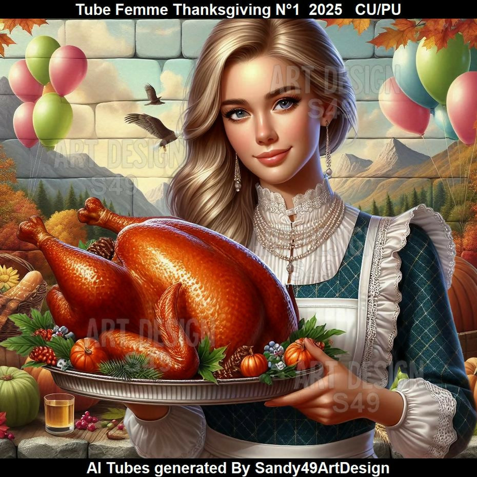 Tube Femme Thanksgiving N°1 2025