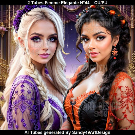 2 Tubes Femme Elégante N°44