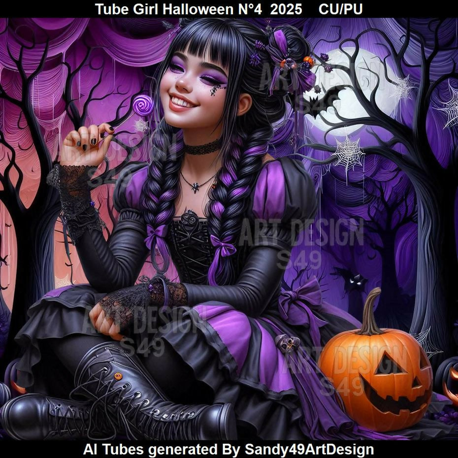 Tube Girl Halloween N°4 2025
