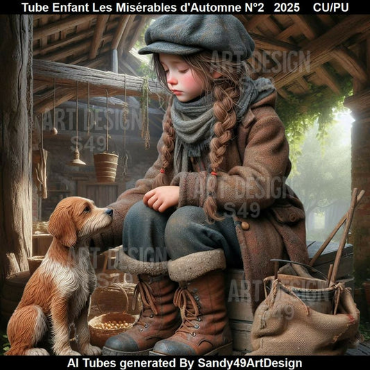 Tube Enfant Les Misérables d'Automne N°2 2025