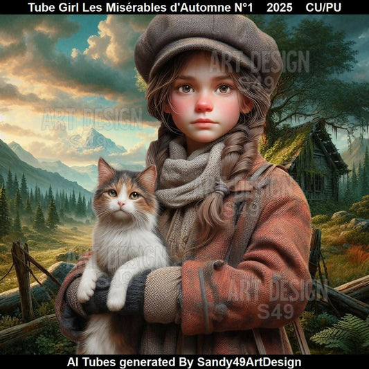 Tube Girl Les Misérables d'Automne N°1 2025