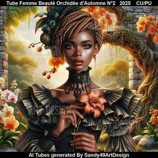 Tube Femme Beauté Orchidée d'Automne N°2 2025