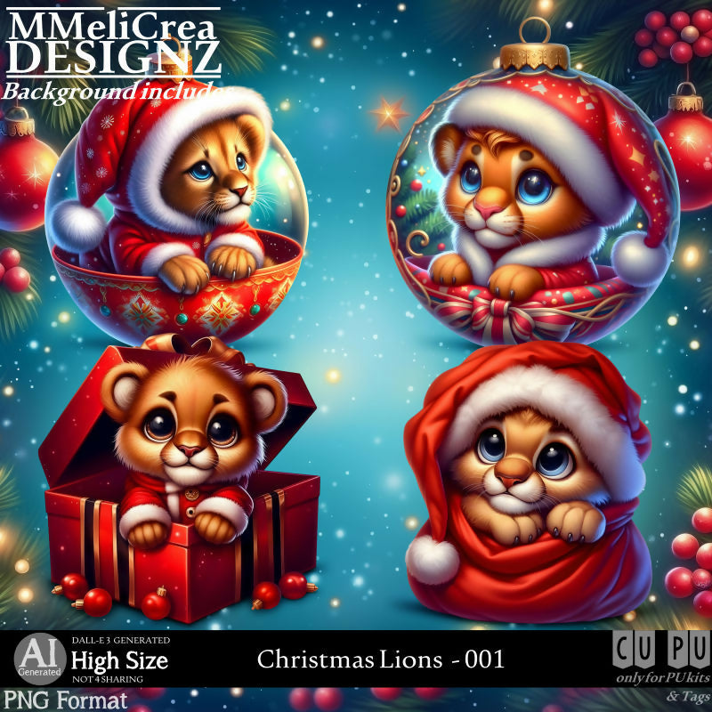 MMD - AI - Christmas Lions - CU001
