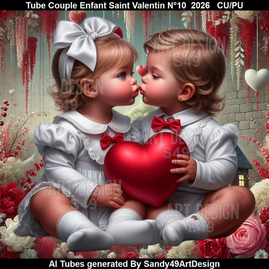 Tube Couple Enfant Saint Valentin N°10 2026