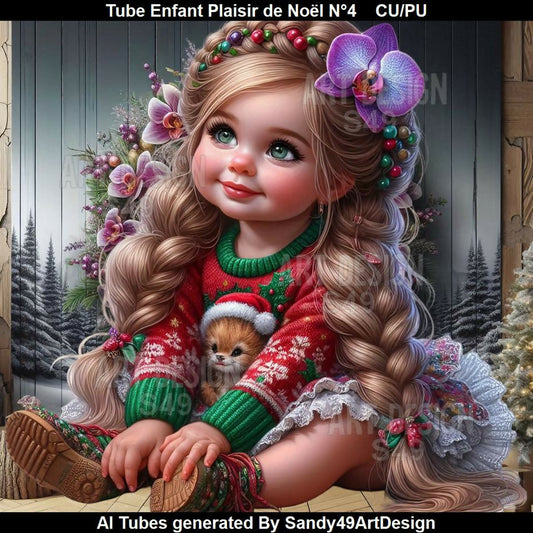 Tube Enfant Plaisir de Noël N°4