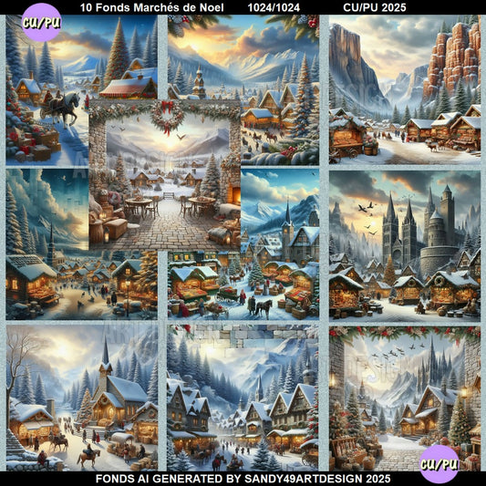 Fond de Marché de Noël 2025