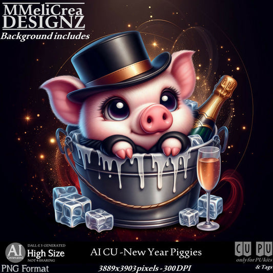 MMD - AI - CU New Year Piggies