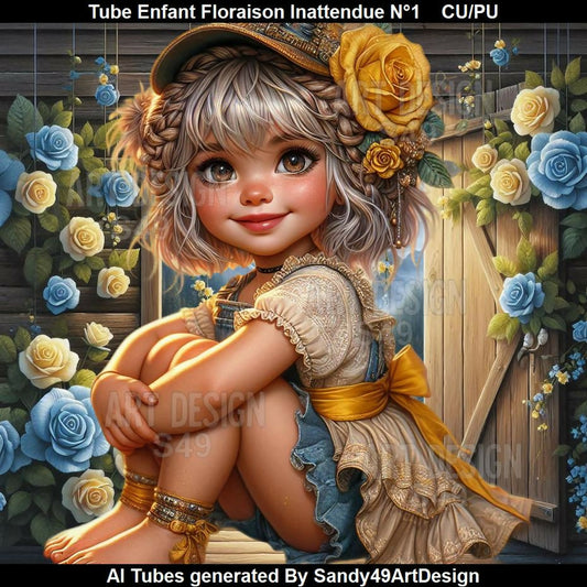 Tube Enfant Floraison inattendue N°1